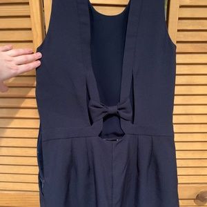 The Korner Low-Back Navy Romper - Size XS